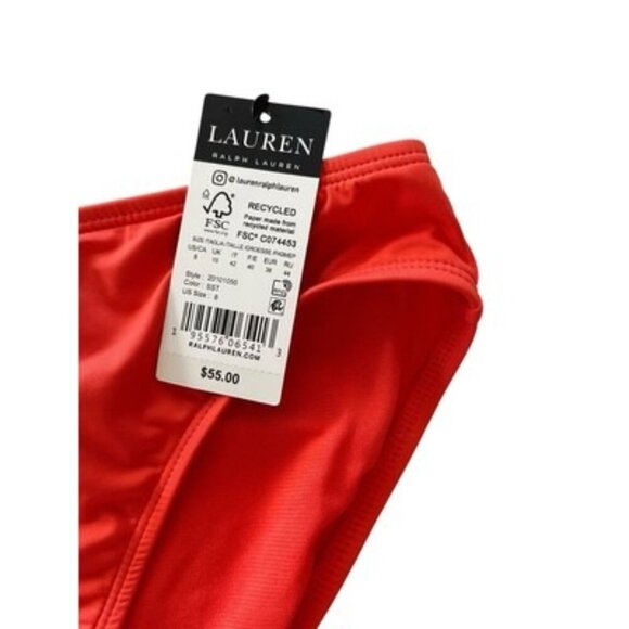 Lauren Ralph Lauren Beach Club Solid Hipster Bottoms Size 8 $55 - Picture 3 of 5